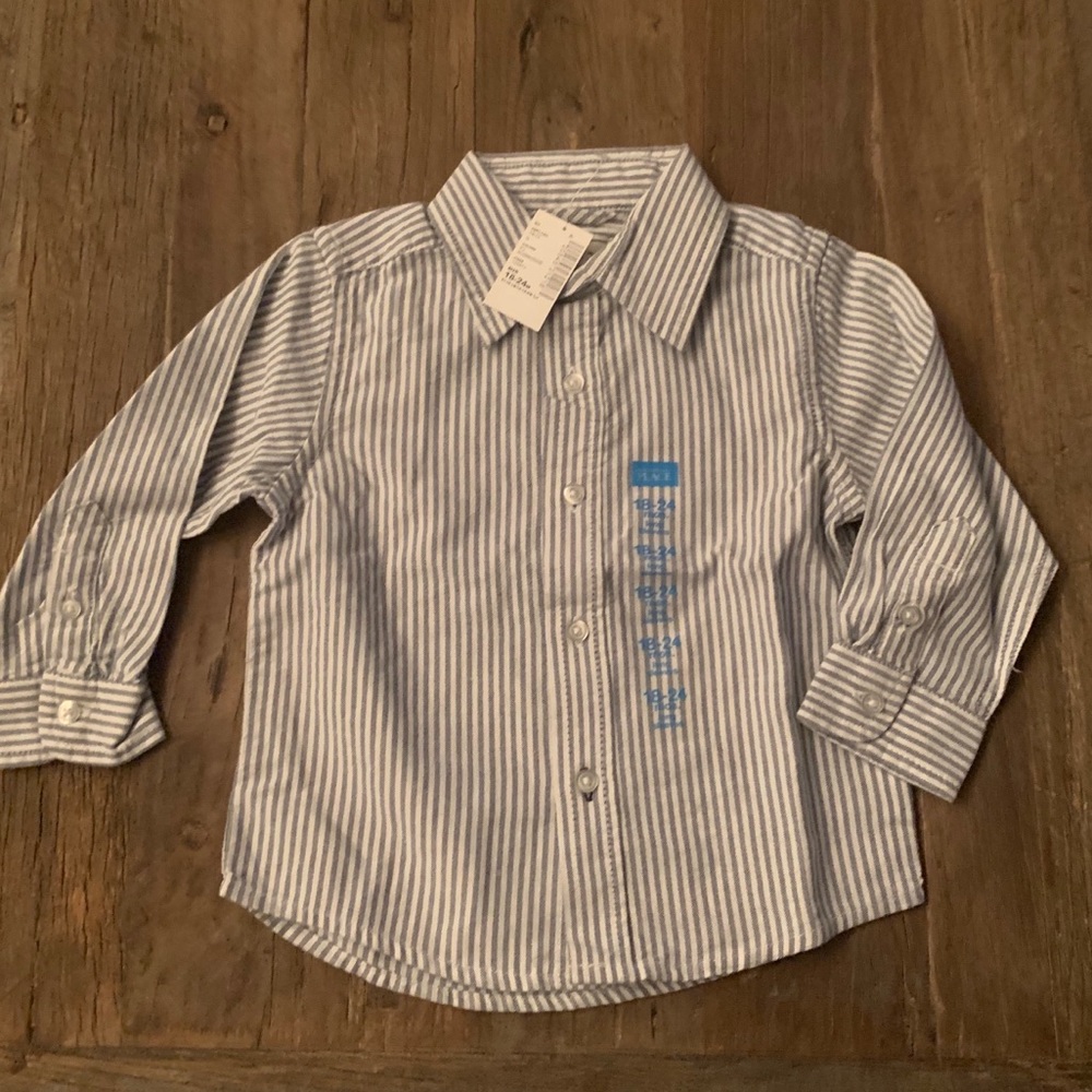 Children’s Place Blue/White Button Down Shirt